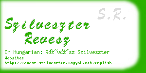 szilveszter revesz business card